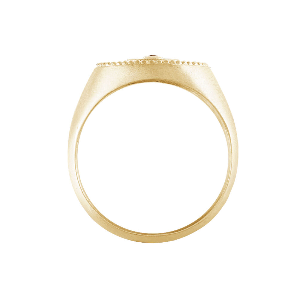 Chevali&egrave;re Gabia Plaqu&eacute; Or Jaune Oxyde De Zirconium - Bagues solitaires Femme | Histoire d&rsquo;Or