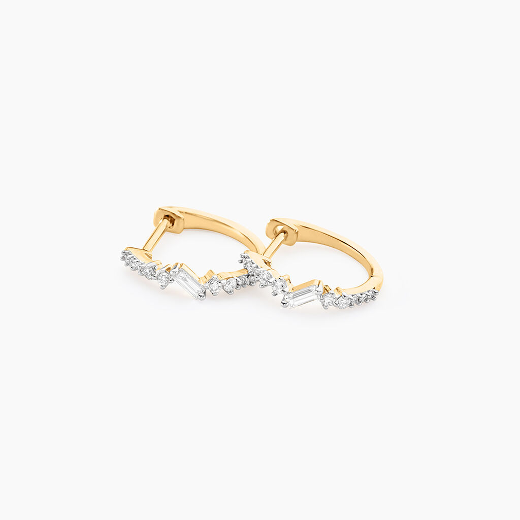 Créoles Joy Or Jaune Diamant - Boucles d'oreilles créoles Femme | Histoire d’Or