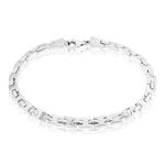 Bracelet Maille Lancelot Argent Blanc - Bracelets cha&icirc;ne Homme | Histoire d&rsquo;Or