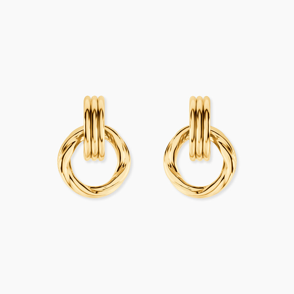 Boucles D'Oreilles Puces Fioria Or Jaune - Clous d'oreilles Femme | Histoire d&rsquo;Or
