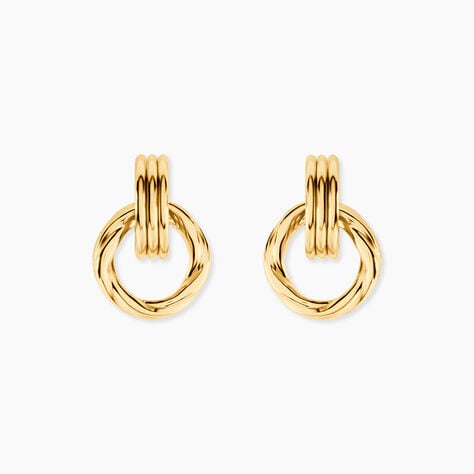 Boucles D'Oreilles Puces Fioria Or Jaune - Clous d'oreilles Femme | Histoire d&rsquo;Or