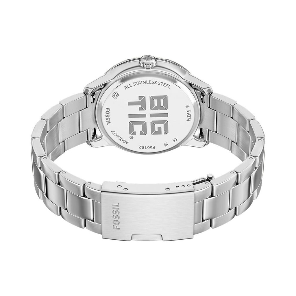 Montre Fossil Bic Tic Tourbillon Argent&eacute; - F&ecirc;te des p&egrave;res Homme | Histoire d&rsquo;Or
