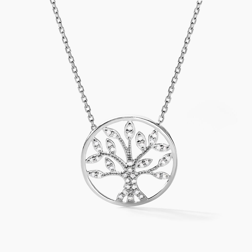 Collier Norina Or Blanc Diamant - Colliers Femme | Histoire d’Or