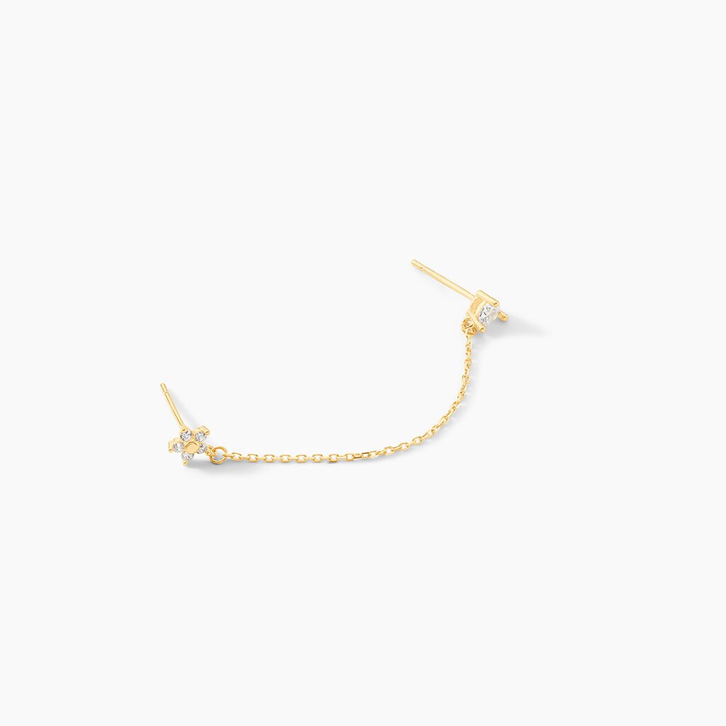 Bijou D'oreille Unitaire Candia Or Jaune Oxyde De Zirconium - Ear cuffs Femme | Histoire d’Or