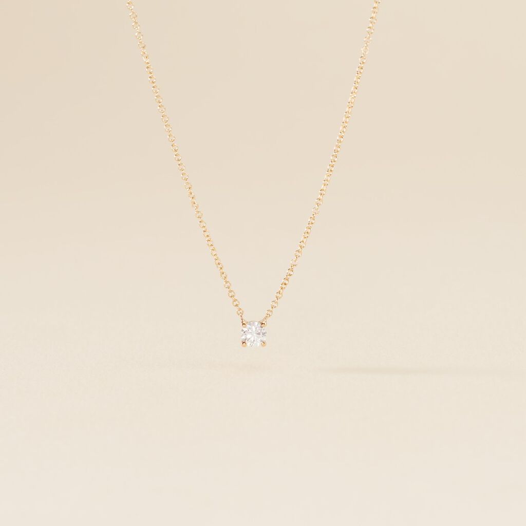 Collier Or Jaune Aphrodite Et Diamant - Colliers Femme | Histoire d’Or