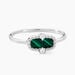 Bague Serafine Argent Blanc Malachite Oxyde De Zirconium - Bagues solitaires Femme | Histoire d’Or