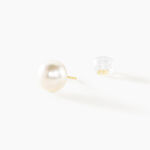 Boucles D'oreilles Puces Kesya Or Jaune Perle De Culture - Clous d'oreilles Femme | Histoire d&rsquo;Or