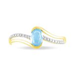 Bague Anja Or Jaune Topaze Et Diamant - Bagues solitaires Femme | Histoire d&rsquo;Or