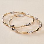 Cr&eacute;oles Eleanie Fil Vrille Or Bicolore - Boucles d'oreilles cr&eacute;oles Femme | Histoire d&rsquo;Or