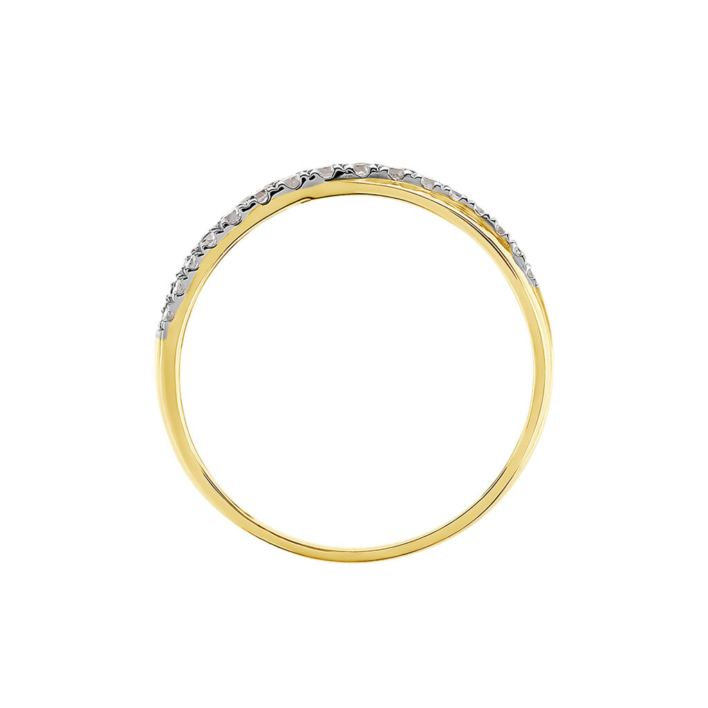 Bague Aglae Or Jaune Oxyde De Zirconium - Bagues avec pierre Femme | Histoire d’Or