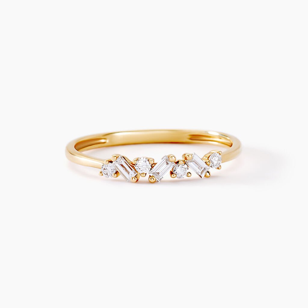 Alliance Gemariah Or Jaune Diamant Synthétique - Alliances Femme | Histoire d’Or