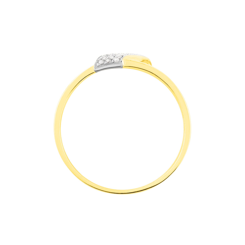 Bague Aurelianne Or Tricolore Diamant - Bagues avec pierre Femme | Histoire d&rsquo;Or