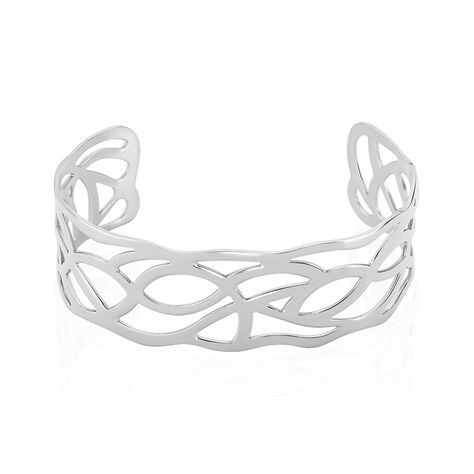 Bracelet Jonc Aelis Acier Blanc - Bracelets joncs Femme | Histoire d’Or