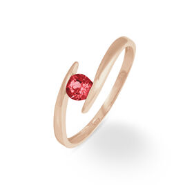 Bague Tiphaine Or Rose Rubis - Bagues solitaires Femme | Histoire d’Or