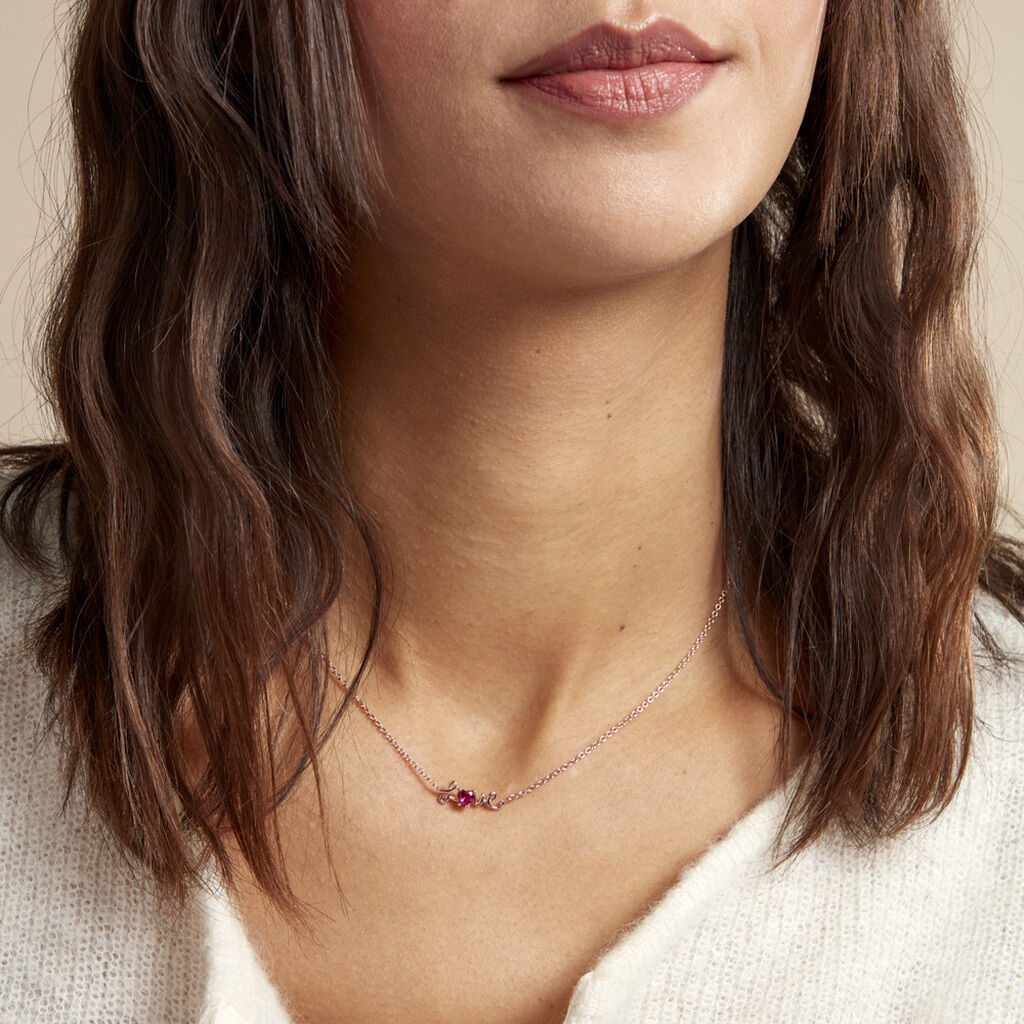 Collier Olufe Argent Rose Oxyde De Zirconium - Colliers fantaisie Femme | Histoire d’Or