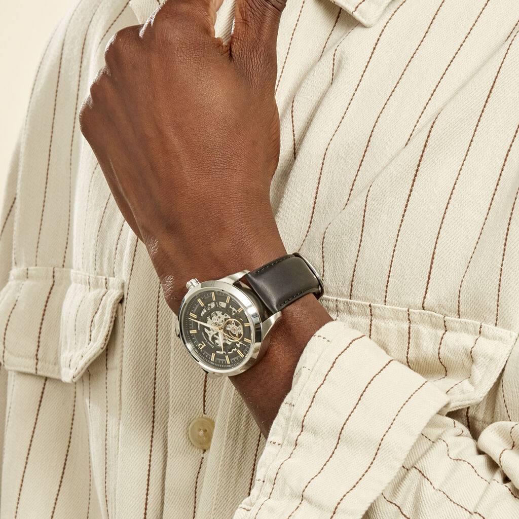 Montre Pierre Lannier Collection Automatique 44 Acier Argenté - Montres Homme | Histoire d’Or