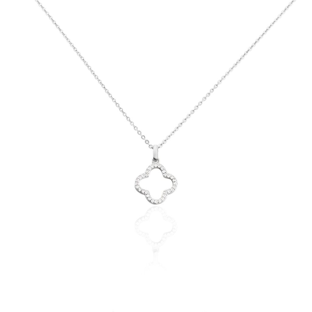Collier Argent Blanc Finnegan Oxydes De Zirconium - Colliers fantaisie Femme | Histoire d&rsquo;Or