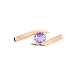 Bague Tiphaine Or Rose Amethyste - Bagues solitaires Femme | Histoire d&rsquo;Or