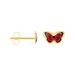 Boucles D'oreilles Puces Sulivia Papillon Or Jaune - Clous d'oreilles Enfant | Histoire d’Or