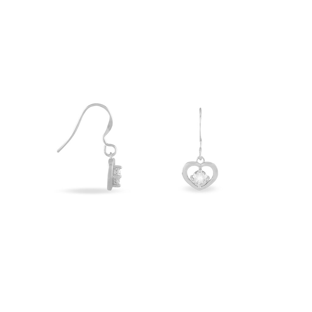 Boucles D'oreilles Pendantes Nalan Argent Blanc Oxyde De Zirconium - Boucles d'oreilles fantaisie Femme | Histoire d’Or