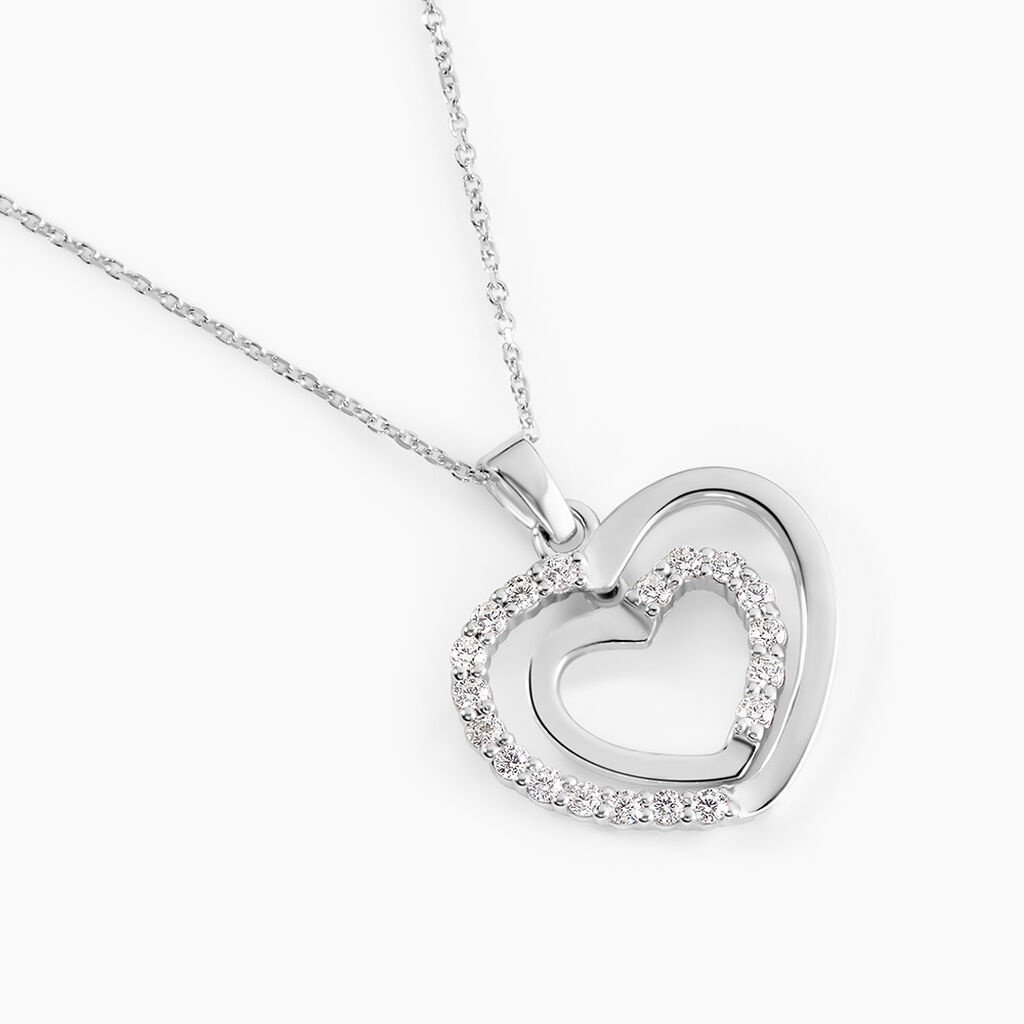 Collier Annabelle Argent Blanc Oxyde De Zirconium - F&ecirc;te des m&egrave;res Femme | Histoire d&rsquo;Or