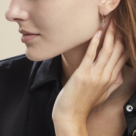 Créole Unitaire Plaqué Or Jaune Kaisa Oxydes De Zirconium - Boucles d'oreilles créoles Femme | Histoire d’Or
