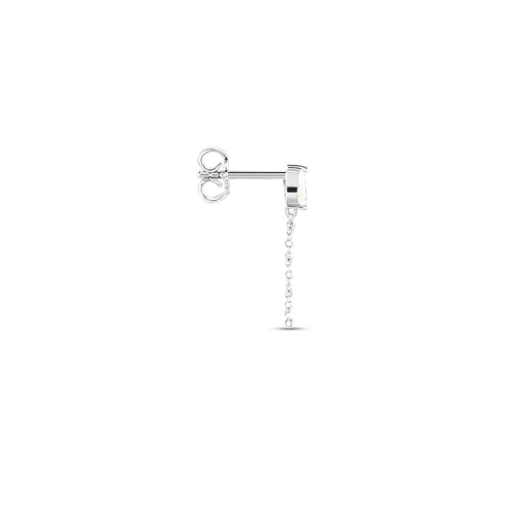 Bijou D'oreille Unitaire Kirstie Argent Blanc Oxyde De Zirconium - Boucles d'oreilles fantaisie Femme | Histoire d’Or