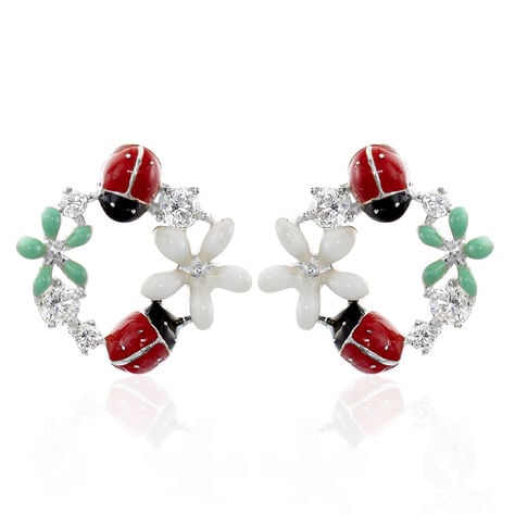 Boucles D'oreilles Pendantes Eliniane Argent Blanc Oxyde De Zirconium - Boucles d'oreilles fantaisie Femme | Histoire d&rsquo;Or