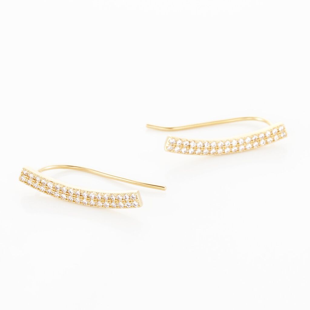 Boucles D'oreilles Grimpantes Jennyferine Plaqué Or Jaune Oxydes - Boucles d'oreilles fantaisie Femme | Histoire d’Or