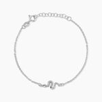 Bracelet Oria Argent Blanc - Bijoux sans pierre Femme | Histoire d&rsquo;Or