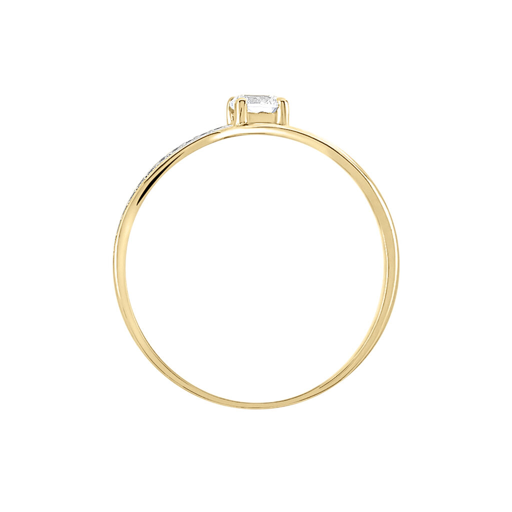 Bague Solitaire Armelle Or Jaune Oxyde De Zirconium - Bagues solitaires Femme | Histoire d’Or