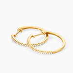 Creoles Or Jaune Aryanna Diamants - Boucles d'oreilles cr&eacute;oles Femme | Histoire d&rsquo;Or