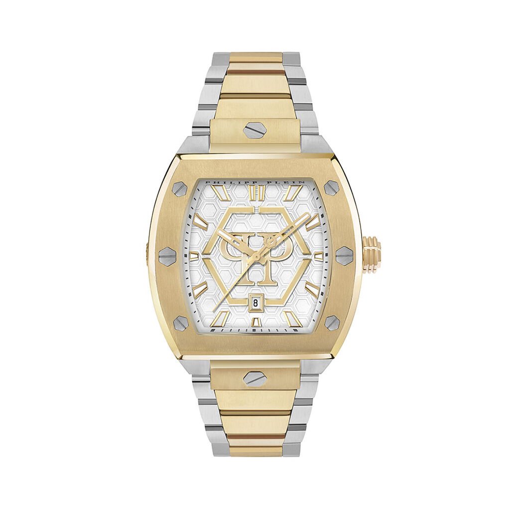 Montre Philipp Plein Hexagon Phantom Argent&eacute; - F&ecirc;te des p&egrave;res Homme | Histoire d&rsquo;Or