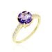Bague Or Jaune Terese Améthyste - Bagues solitaires Femme | Histoire d’Or