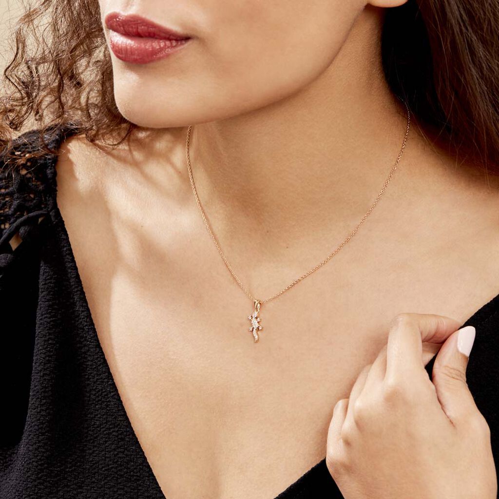 Collier Lehar Plaqué Or Oxyde - Colliers fantaisie Femme | Histoire d’Or
