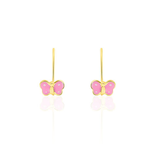Boucles D'oreilles Pendantes Souline Papillon Or Jaune - Boucles d'oreilles pendantes Enfant | Histoire d’Or