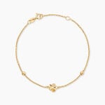 Bracelet Sakura Love Argent Dor&eacute; A L'Or 750/1000 Oxyde De Zirconium - F&ecirc;te des m&egrave;res Femme | Histoire d&rsquo;Or