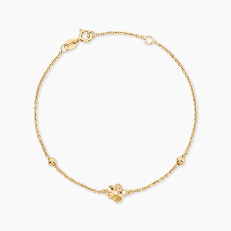 Bracelet Sakura Love Argent Dor&eacute; A L'Or 750/1000 Oxyde De Zirconium - F&ecirc;te des m&egrave;res Femme | Histoire d&rsquo;Or