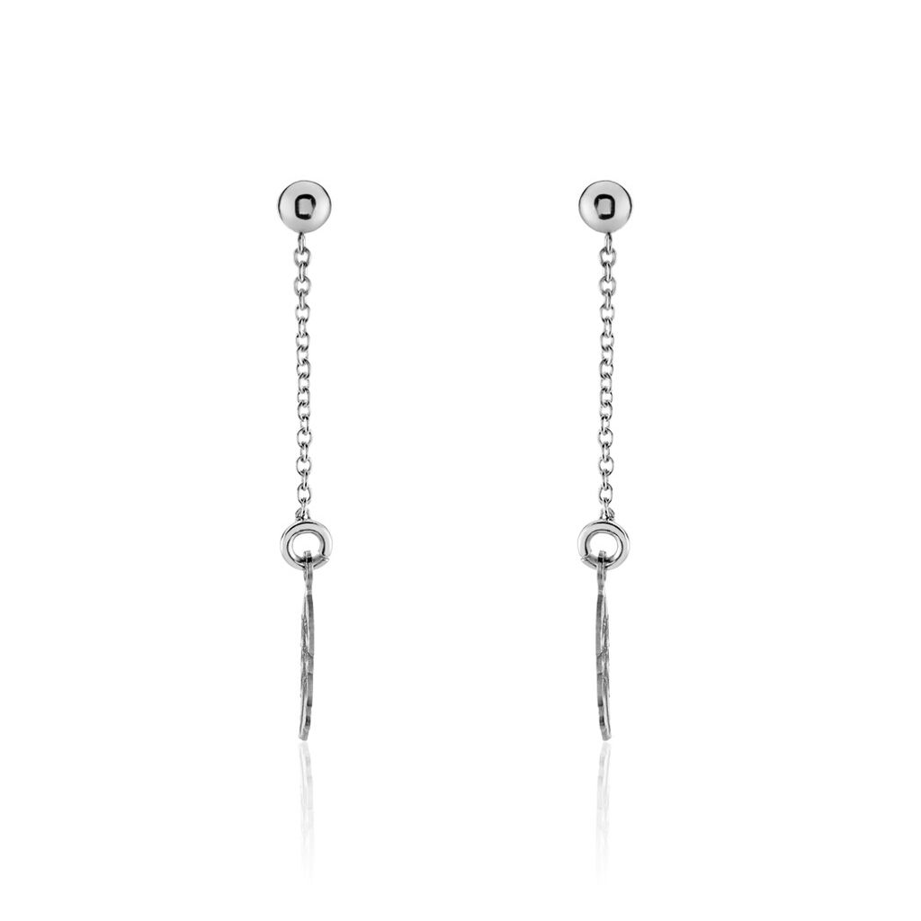 Boucles D'oreilles Pendantes Argent Blanc Maic - Boucles d'oreilles fantaisie Femme | Histoire d’Or
