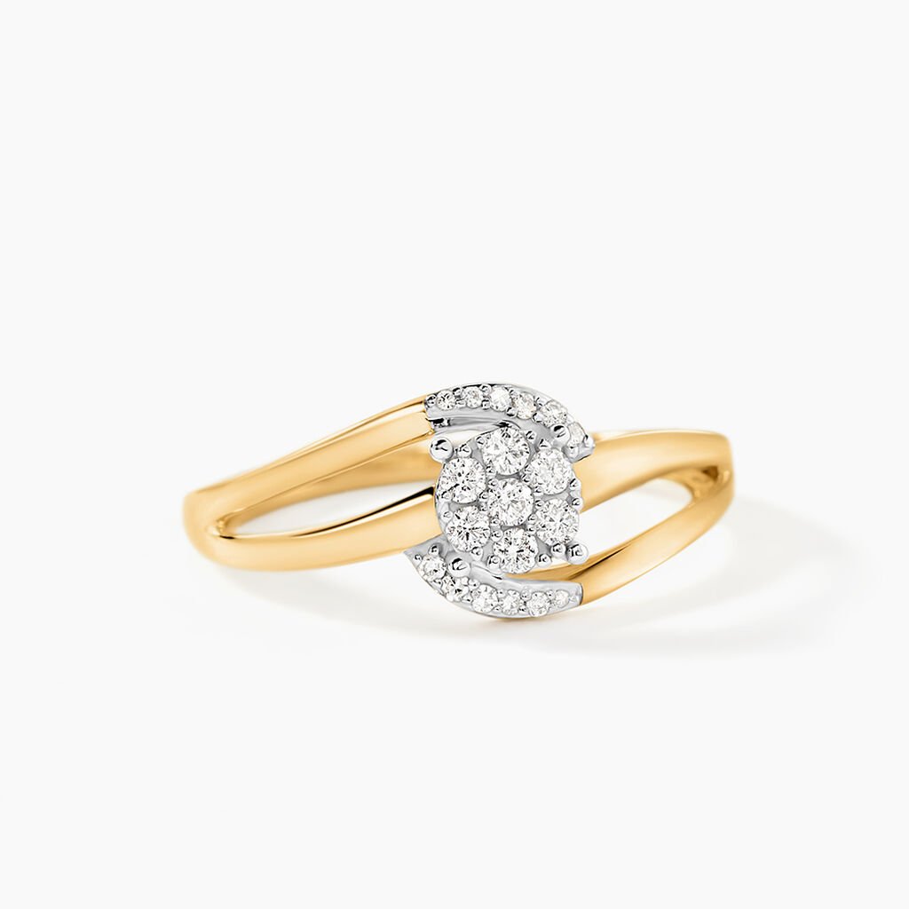 Bague Melinia Or Jaune Diamant - Bagues avec pierre Femme | Histoire d&rsquo;Or