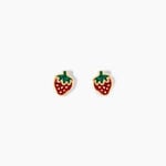 Boucles D'oreilles Puces Tharia Fraise Or Jaune - Clous d'oreilles Enfant | Histoire d&rsquo;Or