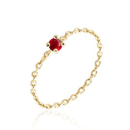 Bague Mahia Plaqué Or Jaune Oxyde De Zirconium - Bagues solitaires Femme | Histoire d’Or