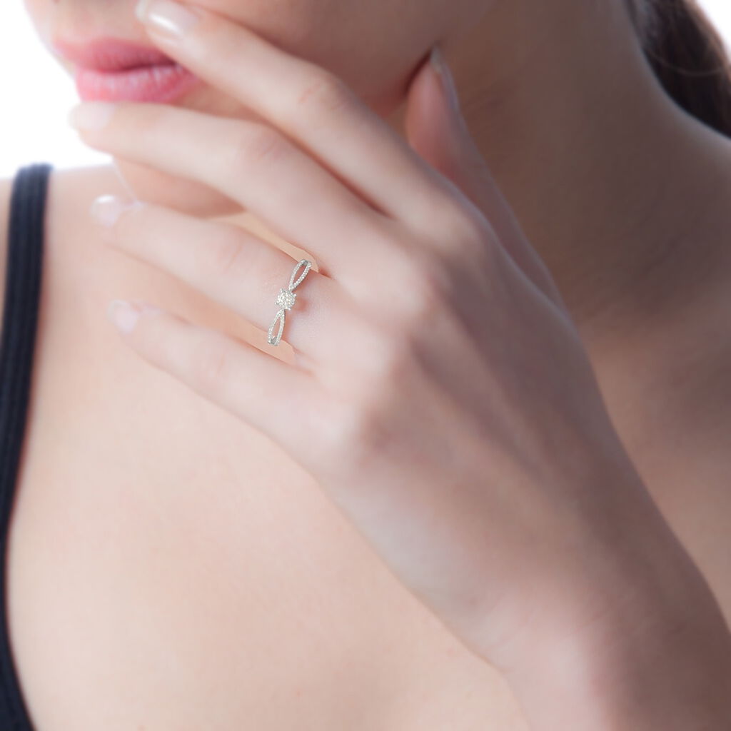 Bague Orphee Or Blanc Diamant - Bagues solitaires Femme | Histoire d’Or