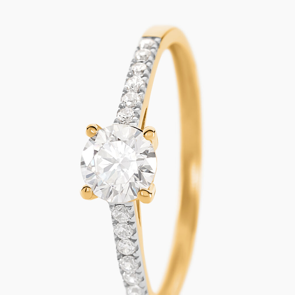 Bague Manon Or Jaune Oxyde De Zirconium - Bagues solitaires Femme | Histoire d’Or