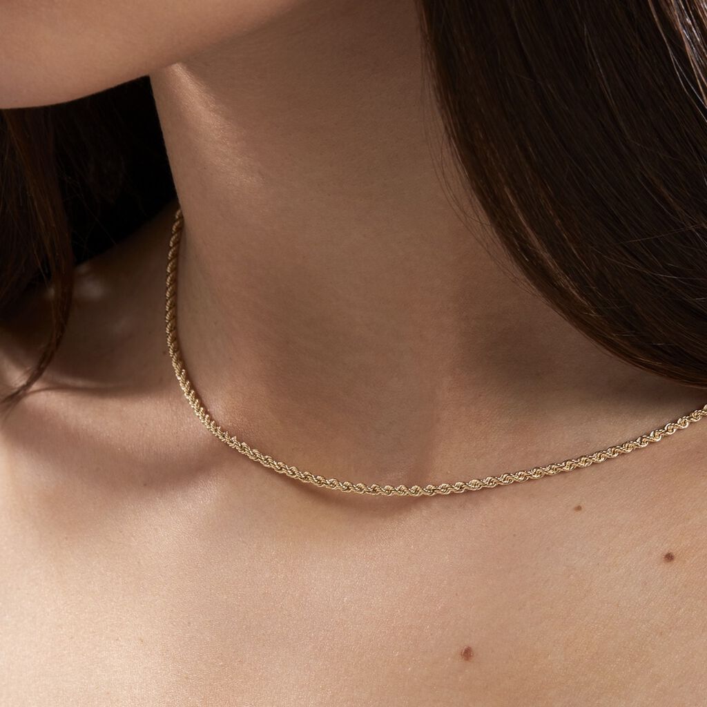 Collier Jerry Maille Corde Or Jaune - Chaines Femme | Histoire d’Or