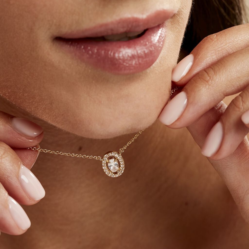 Collier Classical Plaqué Or Jaune Oxyde De Zirconium - Colliers fantaisie Femme | Histoire d’Or