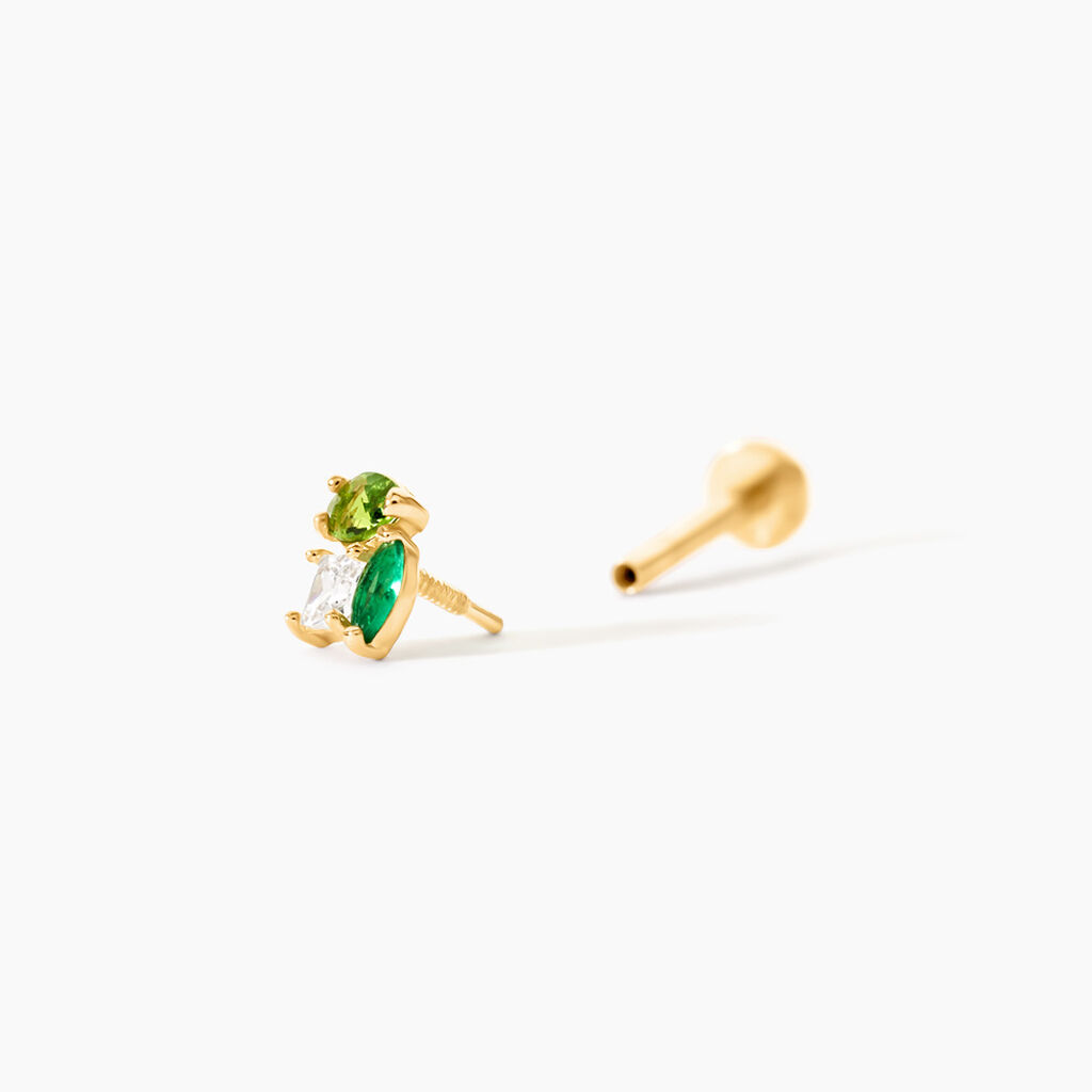 Piercing Itidal Or Jaune Oxyde De Zirconium - Piercings d'oreilles Femme | Histoire d&rsquo;Or