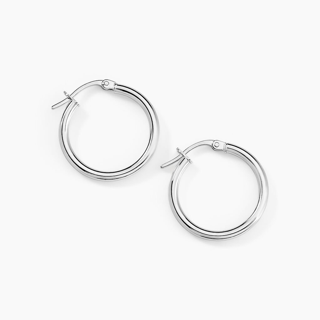 Cr&eacute;oles Verania Or Blanc - Boucles d'oreilles cr&eacute;oles Femme | Histoire d&rsquo;Or