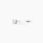 Boucles D'oreilles Puces 4 Griffes Or Blanc Diamant Synthetique - Clous d'oreilles Femme | Histoire d&rsquo;Or
