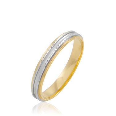 Alliance Nolvenn Ruban Plat Or Bicolore Alliance Nolvenn Ruban Plat Or Bicolore